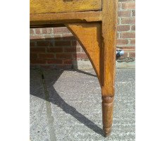 E. W. Godwin Attributed, Gothic Aesthetic Movement Oak Desk - Thumbnail 7