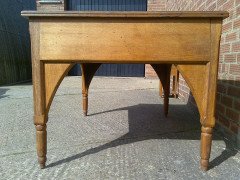 E. W. Godwin Attributed, Gothic Aesthetic Movement Oak Desk - Thumbnail 8