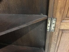 Liberty & Co. Attributed, an Arts Crafts Oak corner cupboard - Thumbnail 8