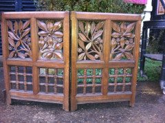 Alfred Waterhouse Attributed, a pair of Gothic Revival hinged alter gate - Thumbnail 1
