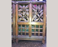 Alfred Waterhouse Attributed, a pair of Gothic Revival hinged alter gate - Thumbnail 6