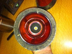 A Good Set of Three Arts & Crafts Hand Hammered Conical Shaped Ceiling Lights - Thumbnail 3