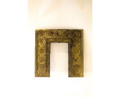 Thomas Jeckyll for Barnard Bishop and Barnard. extremely rare and important Anglo-Japanese brass and gilt fireplace insert - Thumbnail 1