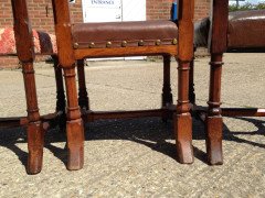 A. W. N. Pugin for Gillows. Two almost identical sets of Gothic Revival Oak dining chairs designed for The House Of Lords - Thumbnail 4