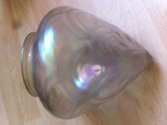 Arts & Crafts opaque pineapple glass shade c.1900 - Thumbnail 3