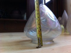 Arts & Crafts opaque pineapple glass shade c.1900 - Thumbnail 4