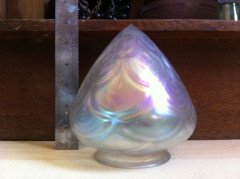 Arts & Crafts opaque pineapple glass shade c.1900 - Thumbnail 5