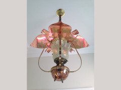 W. A. S. Benson. Rare copper and brass lantern with large reflector in the shape of petals - Thumbnail 1
