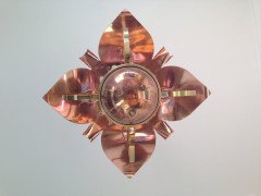 W. A. S. Benson. A rare copper and brass lantern with large reflector in the shape of petals - Thumbnail 6