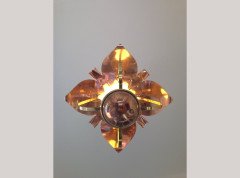W. A. S. Benson. Rare copper and brass lantern with large reflector in the shape of petals - Thumbnail 7