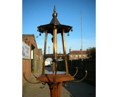 Arthur Simpson. Rare Arts & Crafts Hatstand with a Copper Lantern to the Top - Thumbnail 3