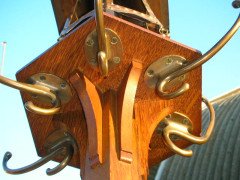 Arthur Simpson. Rare Arts & Crafts Hatstand with a Copper Lantern to the Top - Thumbnail 9