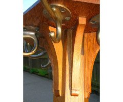 Arthur Simpson. Rare Arts & Crafts Hatstand with a Copper Lantern to the Top - Thumbnail 10
