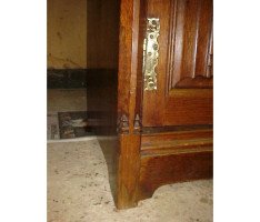 A. W. N. Pugin for J G Crace. important Gothic Revival Oak treble wardrobe of superior quality - Thumbnail 6