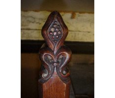 A. W. N. Pugin for J G Crace. important Gothic Revival Oak treble wardrobe of superior quality - Thumbnail 8