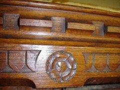 A. W. N. Pugin for J G Crace. important Gothic Revival Oak treble wardrobe of superior quality - Thumbnail 11