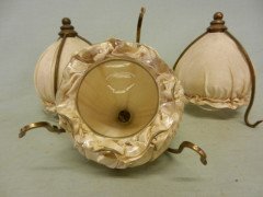 W. A. S. Benson. Rare set of three shades with original silk coverings - Thumbnail 2