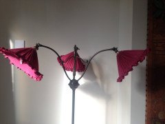 W. A. S. Benson. Rare three branch adjustable standard lamp with extending and inverting shades - Thumbnail 3