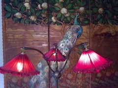 W. A. S. Benson. Rare three branch adjustable standard lamp with extending and inverting shades - Thumbnail 6