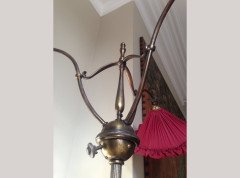 W. A. S. Benson. Rare three branch adjustable standard lamp with extending and inverting shades - Thumbnail 8