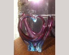Art glass biomorphic vase in ruby and aquamarine c.1960 | Dickinson's Real Deal - Thumbnail 3