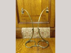 W. A. S. Benson. A pair of brass swan table lamps with heart shaped bases. - Thumbnail 9