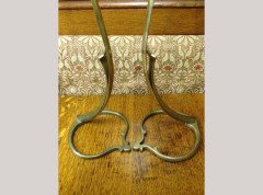 W. A. S. Benson. A pair of brass swan table lamps with heart shaped bases. - Thumbnail 10