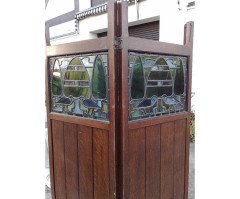 C. F. A Voysey for Liberty & Co. iconic Arts & Crafts Oak three fold screen Wyburd Studio's - Thumbnail 1