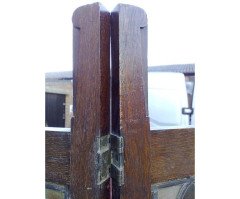 C. F. A Voysey for Liberty & Co. iconic Arts & Crafts Oak three fold screen Wyburd Studio's - Thumbnail 2