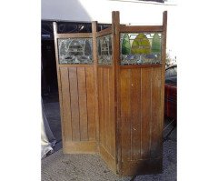 C. F. A Voysey for Liberty & Co. iconic Arts & Crafts Oak three fold screen Wyburd Studio's - Thumbnail 4