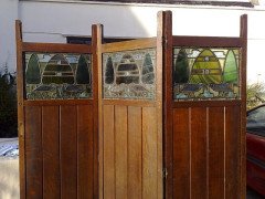 C. F. A Voysey for Liberty & Co. iconic Arts & Crafts Oak three fold screen Wyburd Studio's - Thumbnail 6