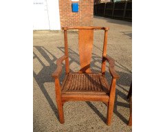Arthur Simpson. Armchair with shaped back and original ratten drop - Thumbnail 3