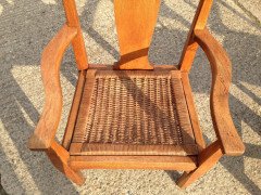 Arthur Simpson. Armchair with shaped back and original ratten drop - Thumbnail 6