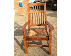 Arthur Simpson. Armchair with shaped back and original ratten drop - Thumbnail 9