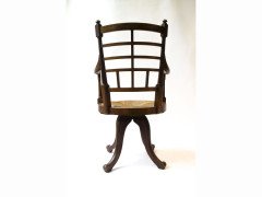 E. W. Godwin for William Watt. A Jacobean or Old English office swivel Armchair - Thumbnail 3