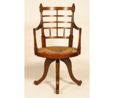 E. W. Godwin for William Watt. A Jacobean or Old English office swivel Armchair - Thumbnail 5