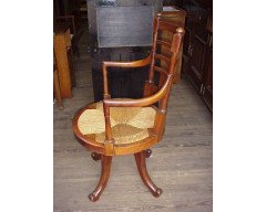 E. W. Godwin for William Watt. A Jacobean or Old English office swivel Armchair - Thumbnail 6