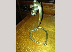 W. A. S. Benson. A brass swan table with heart shaped base - Thumbnail 3