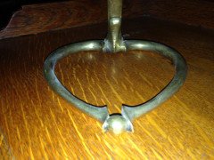 W. A. S. Benson. A brass swan table with heart shaped base - Thumbnail 4