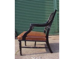 E. W. Godwin for William Watt. An Anglo-Japanese ebonised arm chair - Thumbnail 3