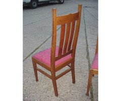 E. A. Taylor for Wylie & Lochhead. A pair of Arts & Crafts Oak chairs - Thumbnail 2