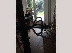 An Arts and Crafts adjustable iron standard lamp - Thumbnail 5