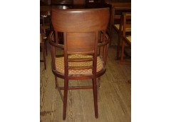 G. M. Ellwood for J. S. Henry. A mahogany Armchair with fruitwood and Mother of Pearl inlays - Thumbnail 4