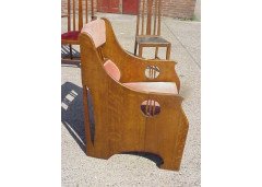 G M Ellwood for J S Henry. An oak armchair - Thumbnail 2