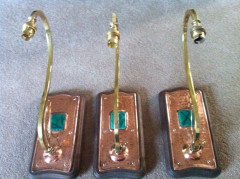 A set of three Arts & Crafts copper wall lights with Ruskin squares - Thumbnail 1