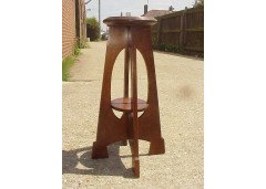 John Ednie for Wylie & Lochhead. A Glasgow School mahogany plant stand - Thumbnail 4