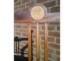 J. S. Henry Attributed, an Arts & Crafts Armchair with stylised floral inlays - Thumbnail 9