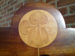 J. S. Henry Attributed, an Arts & Crafts Armchair with stylised floral inlays - Thumbnail 10