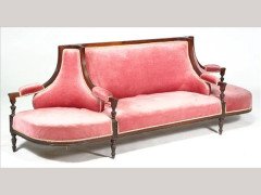 H. W. Batley, probably for Collinson & Lock. An unusual Aesthetic Movement rosewood sofa - Thumbnail 1