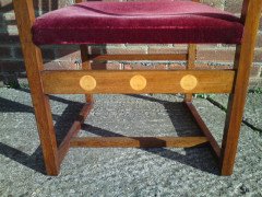J. S. Henry Attributed, an Arts & Crafts Armchair with stylised floral inlays - Thumbnail 13